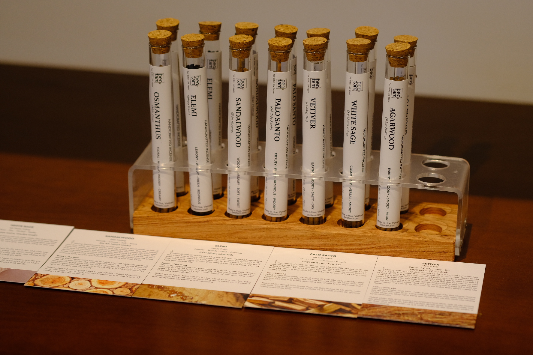 Nhang Que Thủ Công Không Tăm ống thuỷ tinh 10pcs - Incense Stick