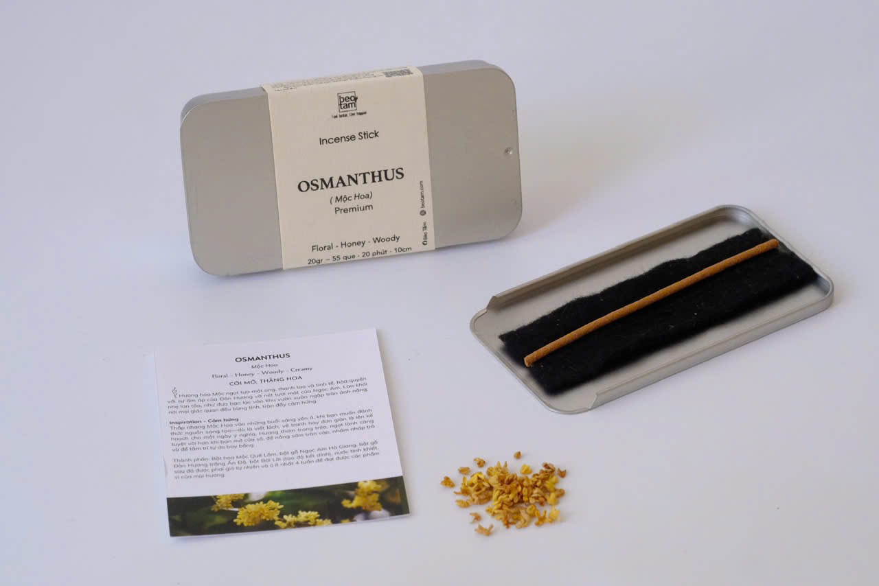 Nhang Que Thủ Công Không Tăm Mộc Hoa - Osmanthus Handcraft Incense Sticks
